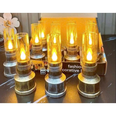 Đèn Dầu Pin Cổ Điển - Hoạt Động Bằng Pin, Trang Trí Bàn Thờ, Chỉ 49.000 VND