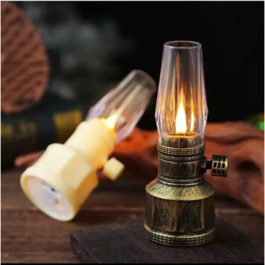 Đèn Dầu Pin Cổ Điển - Hoạt Động Bằng Pin, Trang Trí Bàn Thờ, Chỉ 49.000 VND