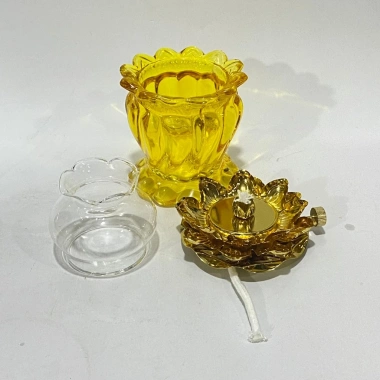 Đèn dầu thờ cúng hoa sen 033 cao 15cm - Giá chỉ 89.000₫, chất liệu bền, thiết kế tinh tế 6
