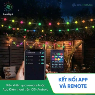 Đèn Dây Led LUCKILIGHT 10m 16 Triệu Màu Nháy Nhạc App Chống Nước Tết Noel 100k