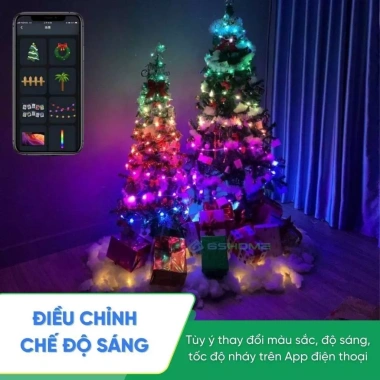 Đèn Dây Led LUCKILIGHT 10m 16 Triệu Màu Nháy Nhạc App Chống Nước Tết Noel 100k
