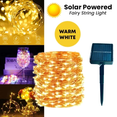 Đèn dây LED năng lượng mặt trời chống nước 8 chế độ Giáng sinh - 55.000₫