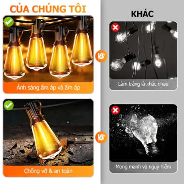 Đèn dây LED năng lượng mặt trời ST38 – Chống thấm nước, tự động phát sáng 7.6‑30m, giá ưu đãi 213.589₫ 8