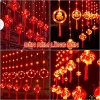 Đèn dây LED nháy hình cầu lồng đỏ 10cm - Trang trí Noel, Giáng sinh, Năm mới may mắn, giá 145.000₫
