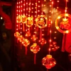 Đèn dây LED nháy hình cầu lồng đỏ 10cm - Trang trí Noel, Giáng sinh, Năm mới may mắn, giá 145.000₫ 10