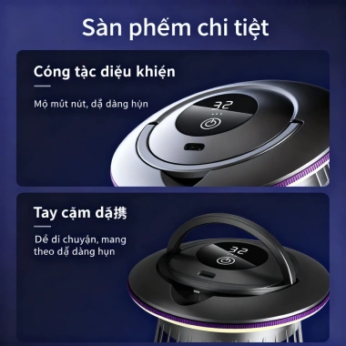 Đèn diệt muỗi QQT 7 màu USB - Diệt muỗi hiệu quả, dùng trong nhà & du lịch, sạc pin, chỉ 70.000đ