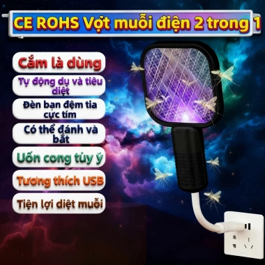 Đèn diệt muỗi QQT 7 màu USB - Diệt muỗi hiệu quả, dùng trong nhà & du lịch, sạc pin, chỉ 70.000đ