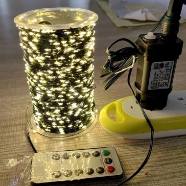 Đèn dóm dóm trang trí Noel 8 chế độ ánh sáng, điều khiển từ xa – Giảm giá 135k 10