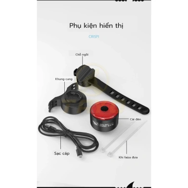 Đèn gắn yên xe đạp TAYO LED an toàn ban đêm, sạc USB, sáng mạnh, tiết kiệm