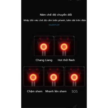 Đèn gắn yên xe đạp TAYO LED an toàn ban đêm, sạc USB, sáng mạnh, tiết kiệm 2