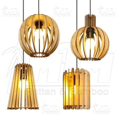 Đèn gỗ lồng đèn treo trang trí - Thiết kế tinh tế, ánh sáng ấm, giá chỉ 15.000₫, phù hợp cho phòng khách, nội thất hiện đại