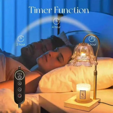 Đèn Hâm Nến Hoa Dạ Lan LED Cỡ Lớn - Hẹn Giờ, Dimmer, Đèn Bàn Đầu Giường, Tặng 2 Bóng, Quà Cưới Lễ Tết 468k