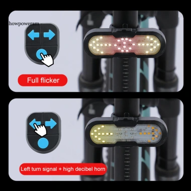Đèn hậu xe đạp LED sạc lại, chống nước, điều khiển từ xa, Type-C - Sáng rực ban đêm 2