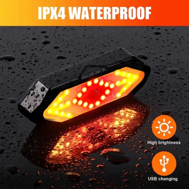 Đèn hậu xe đạp MONQIQI điều khiển từ xa, chống nước, sạc lại - Giá 110.000₫ 2