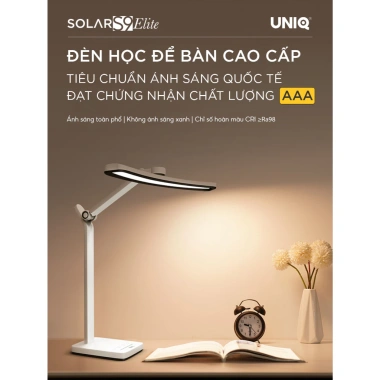 Đèn học bàn UNIQ Solar S9 Elite chống cận thị, led sáng mạnh, đồng hồ Pomodoro cho bé 4
