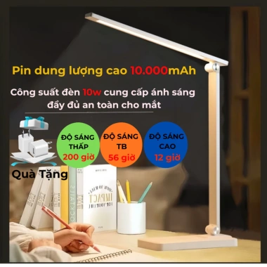 Đèn học để bàn Akiho 10.000mAh – Ánh sáng không nhấp nháy, RA/CRI 95‑97, chống cận bảo vệ mắt, 249.000₫