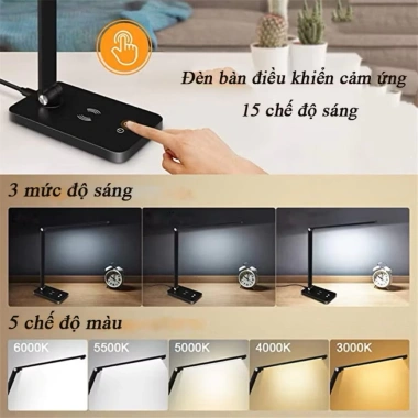 Đèn học để bàn Akiho 10.000mAh – Ánh sáng không nhấp nháy, RA/CRI 95‑97, chống cận bảo vệ mắt, 249.000₫