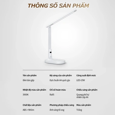Đèn học để bàn bóng LED chống cận gập bật tắt không nhấp nháy tích hợp đế điện thoại Giá chỉ 183.000₫ 9 Đèn học để bàn bóng LED chống cận gập bật tắt không nhấp nháy tích hợp đế điện thoại Giá chỉ 183.000₫ 9