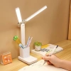 Đèn học để bàn chống cận tích điện 2 LED kèm ống cắm bút tiện lợi - 71.900₫