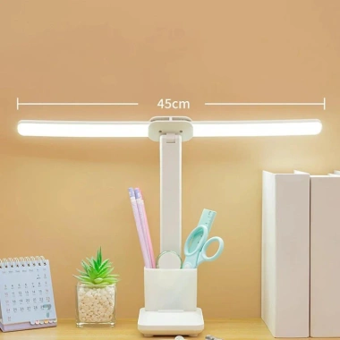 Đèn học để bàn chống cận tích điện 2 LED kèm ống cắm bút tiện lợi - 71.900₫