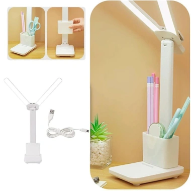 Đèn học để bàn chống cận tích điện 2 LED kèm ống cắm bút tiện lợi - 71.900₫