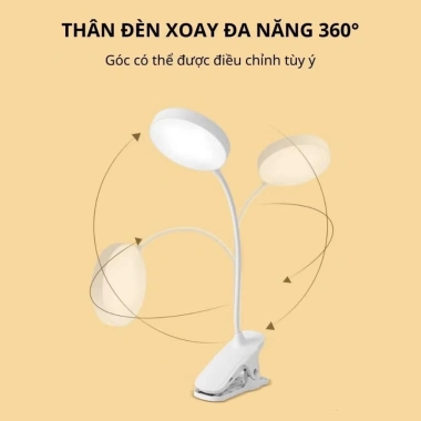 Đèn học LED bảo vệ mắt, sạc lại, kẹp hoặc để đứng: Đèn đọc sáng tạo 65.000₫ 5