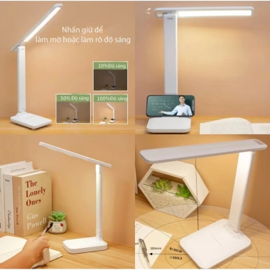 Đèn học LED chống cận sạc được 3 màu ánh sáng chặn ánh xanh không nhấp nháy, học tập và làm việc