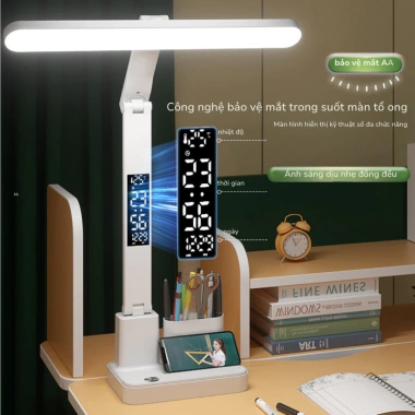 Đèn Học LED Tích Điện Chống Cận LCD Đa Thông Tin Pin Lớn Bảo Vệ Thị Lực 379k