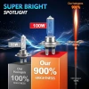 Đèn kép không máy chiếu Halogen 100W 6.000K 20.000LM Plug‑N‑Play Canbus cho Ford Ranger T6 2.012‑2.024 3
