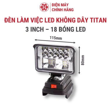 Đèn làm việc Led TITAN tiết kiệm năng lượng, sạc USB, chân pin Makita, 199.900₫ 10 Đèn làm việc Led TITAN tiết kiệm năng lượng, sạc USB, chân pin Makita, 199.900₫ 10
