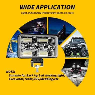 Đèn LED 12V/24V cho Xe Ô Tô – Ánh Trắng/Vàng, Đèn Pha & Sương Mù, Giá 164k giảm 4
