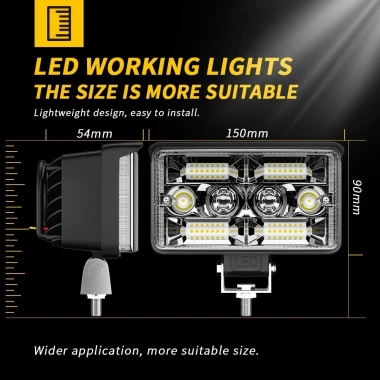 Đèn LED 12V/24V cho Xe Ô Tô – Ánh Trắng/Vàng, Đèn Pha & Sương Mù, Giá 164k giảm 8