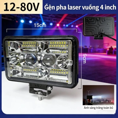 Đèn LED 12V/24V cho Xe Ô Tô – Ánh Trắng/Vàng, Đèn Pha & Sương Mù, Giá 164k giảm 9