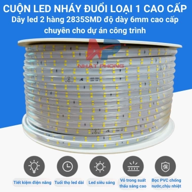 Đèn LED 2.835 20m, 2 hàng, siêu sáng, chống nước, hắt trần, decor phòng – 150.000₫ 4