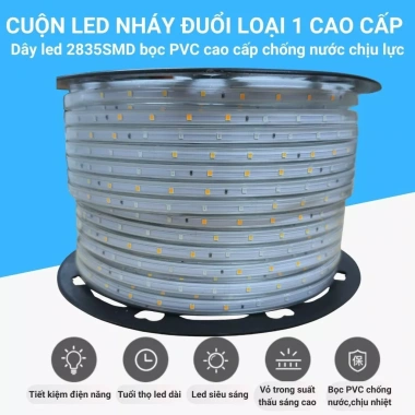 Đèn LED 30m 2.835 Nháy Đuổi - Tặng Nguồn, Hắt Trần, Trang Trí Phòng, Quấn Cây - 86.000₫ 3