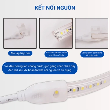 Đèn LED 30m 2.835 Nháy Đuổi - Tặng Nguồn, Hắt Trần, Trang Trí Phòng, Quấn Cây - 86.000₫ 6
