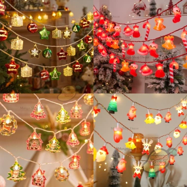 Đèn LED 3m 10m Họa Tiết Đèn Lồng Cá Chép Trang Trí Tết Noel Giáng Sinh Bông Tuyết Giá 16.000 VND 5