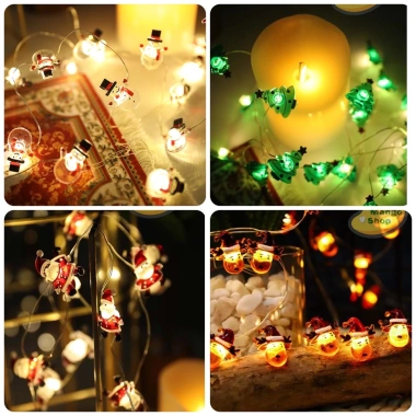 Đèn LED 3m 10m Họa Tiết Đèn Lồng Cá Chép Trang Trí Tết Noel Giáng Sinh Bông Tuyết Giá 16.000 VND 7
