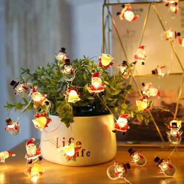 Đèn LED 3m 10m Họa Tiết Đèn Lồng Cá Chép Trang Trí Tết Noel Giáng Sinh Bông Tuyết Giá 16.000 VND 9