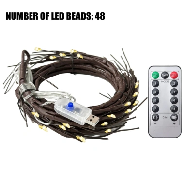 Đèn LED 48/72 Vine Light USB uốn cong, trang trí lễ, tiết kiệm, giá 197k 9 Đèn LED 48/72 Vine Light USB uốn cong, trang trí lễ, tiết kiệm, giá 197k 9