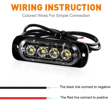 Đèn LED 4LED 12V cho ô tô & xe tải - Đèn hông sáng mạnh, khẩn cấp, tiết kiệm năng lượng, giá chỉ 37.399₫