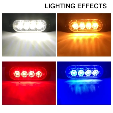 Đèn LED 4LED 12V cho ô tô & xe tải - Đèn hông sáng mạnh, khẩn cấp, tiết kiệm năng lượng, giá chỉ 37.399₫