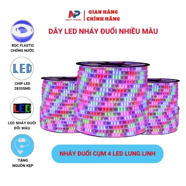 Đèn LED 50m nháy đa màu NP Nhật Phong kèm nguồn, chống nước, trang trí trần, giá ưu đãi 230.000 VND