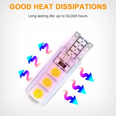 Đèn LED 6 Bóng T10 W5W Silicone Siêu Sáng Xe Hơi Ánh Sáng Khe Hở Giá 27.500₫