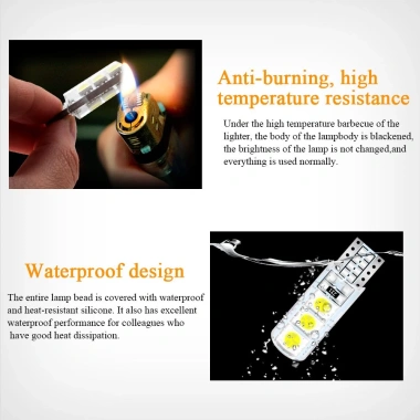 Đèn LED 6 Bóng T10 W5W Silicone Siêu Sáng Xe Hơi Ánh Sáng Khe Hở Giá 27.500₫