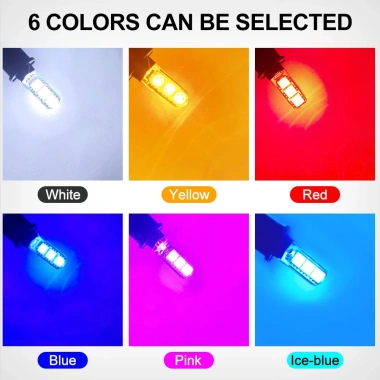 Đèn LED 6 Bóng T10 W5W Silicone Siêu Sáng Xe Hơi Ánh Sáng Khe Hở Giá 27.500₫
