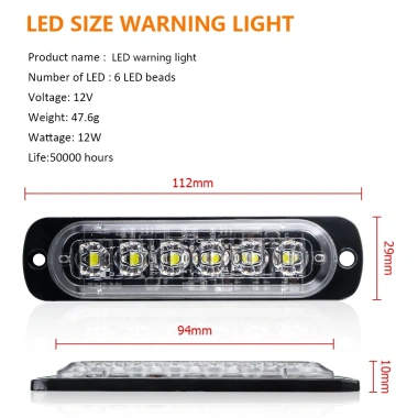 Đèn LED 6 LED 12V cho Xe tải & Ô tô – Đèn bên, đèn khẩn cấp, sáng mạnh, tiết kiệm năng lượng, giá chỉ 40.479₫