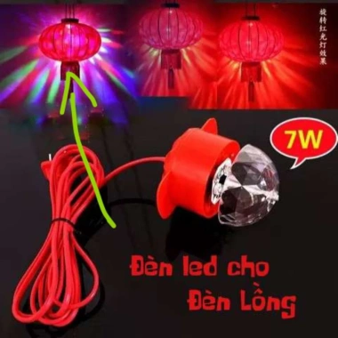 Đèn LED 7 màu dạng lồng treo Tết, trang trí cầu điện, giá ưu đãi 25.000₫
