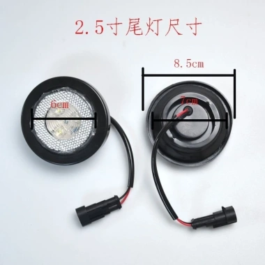 Đèn LED 8cm 24V Cô Đặc Trailer Xe Tải Đuôi Đèn Rộng Bảng Bên Cao Su Tròn - 111k