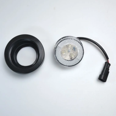 Đèn LED 8cm 24V Cô Đặc Trailer Xe Tải Đuôi Đèn Rộng Bảng Bên Cao Su Tròn - 111k
